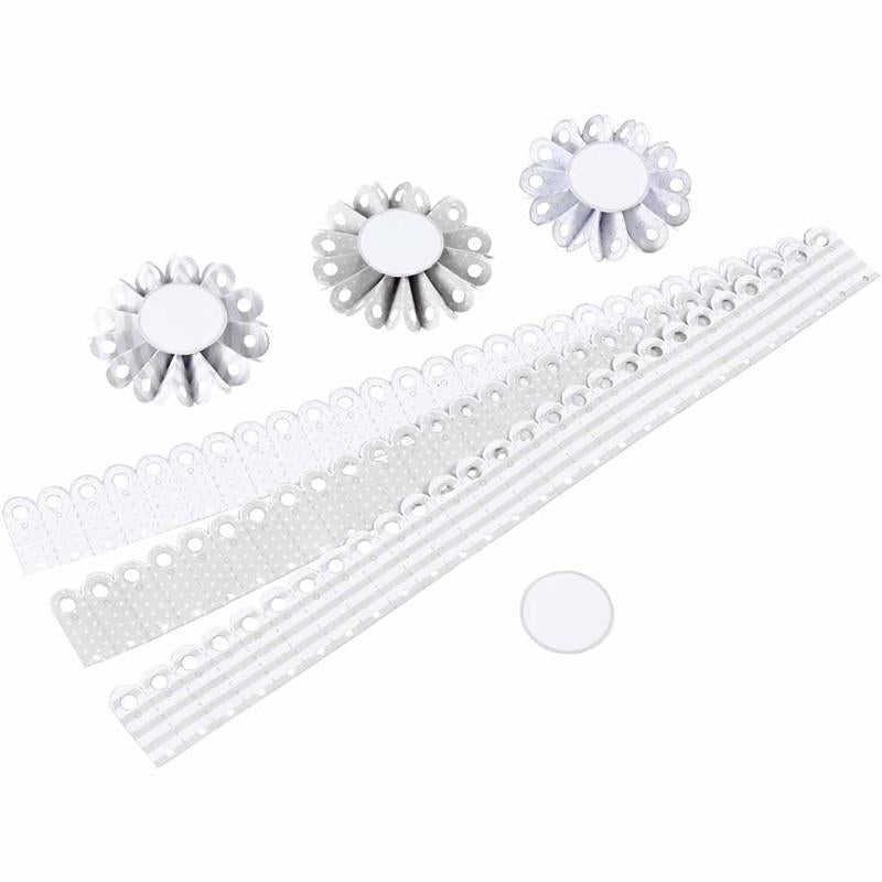 Paper Rosettes, Dia. 8 cm, 160 g, 6 pc/ 1 pack-boobam