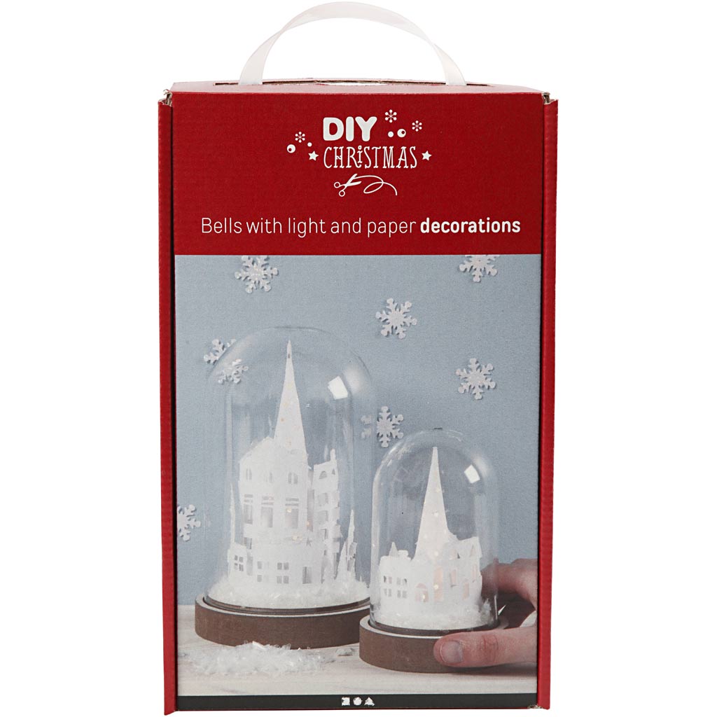 Kits for bells with inner decoration, H: 12,5+18 cm, 2 pc/ 1 pack-boobam