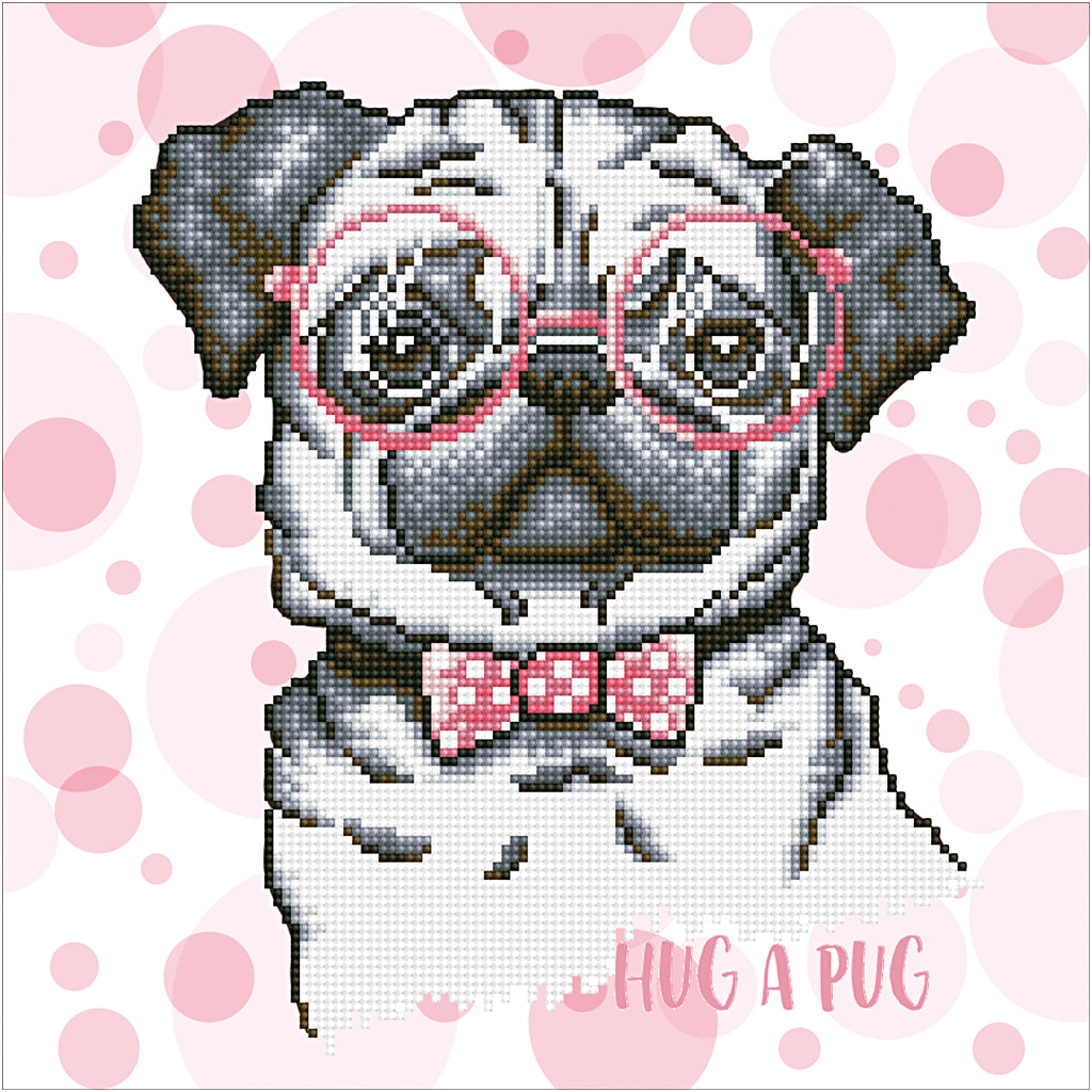 Diamond Dotz, Hug a pug, size 35,5x45,7 cm, 1 pack-boobam