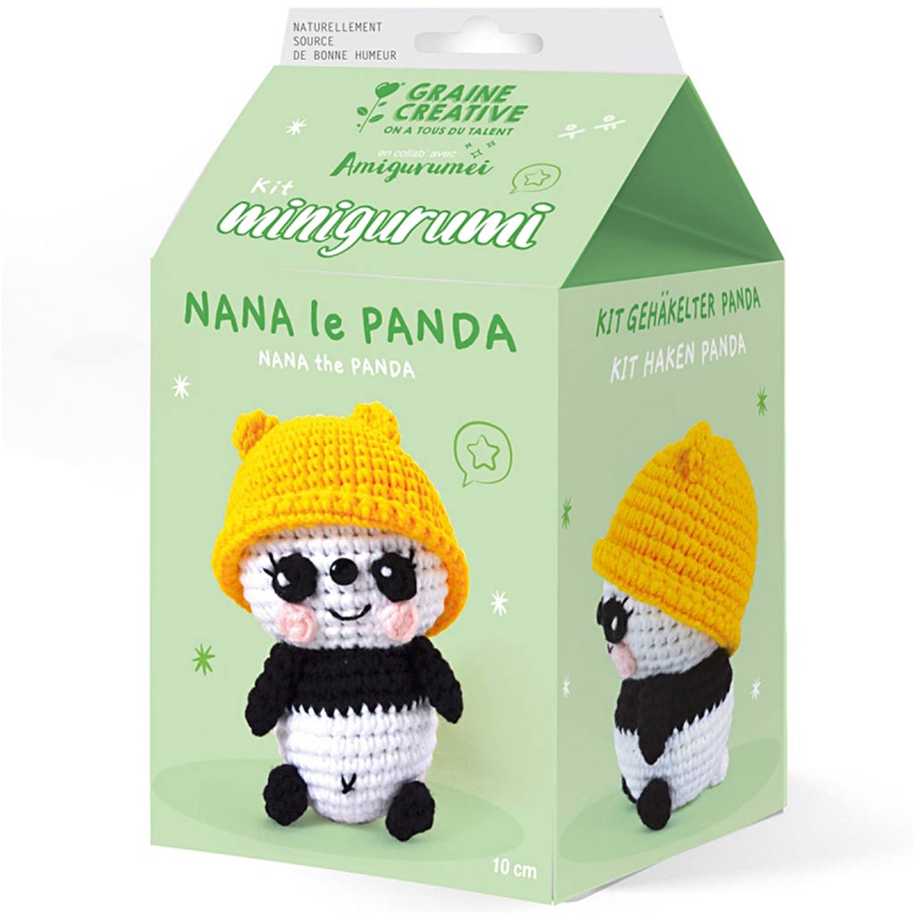 Amigurumi Crochet Kit, Nana the Panda, 1 pack-boobam