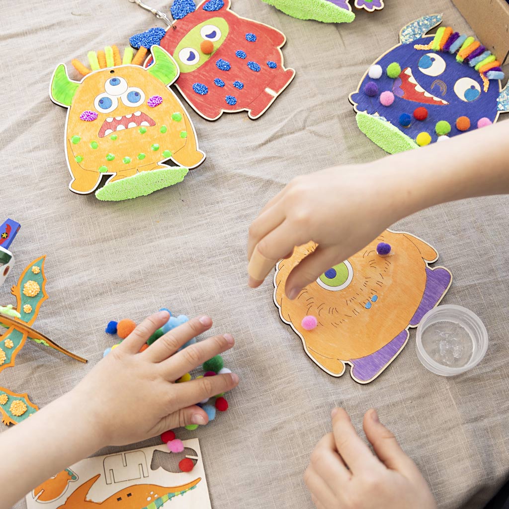 Craft Kit Decoration, Monsters, colorful, happy colours, bold colours, 1 pack-boobam
