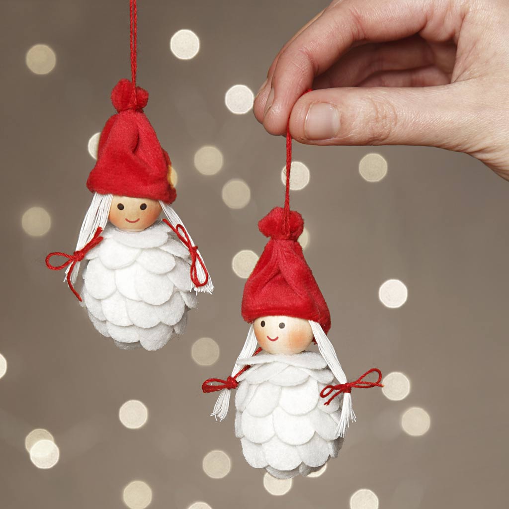 Mini Craft Kit, Christmas elf girls, H: 8 cm, 1 pack-boobam