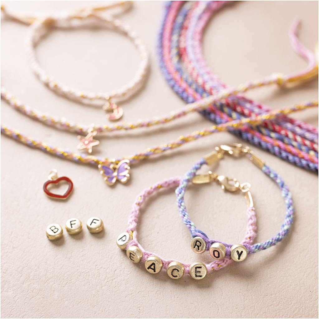 Starter Craft Kit Kumihimo, Friendship bracelet, 1 pack-boobam