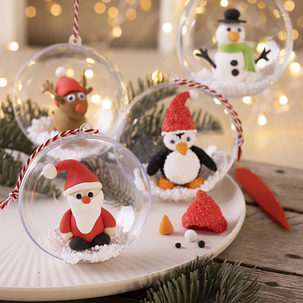 Craft Kit Christmas Baubles, Modelling, 1 pack-boobam