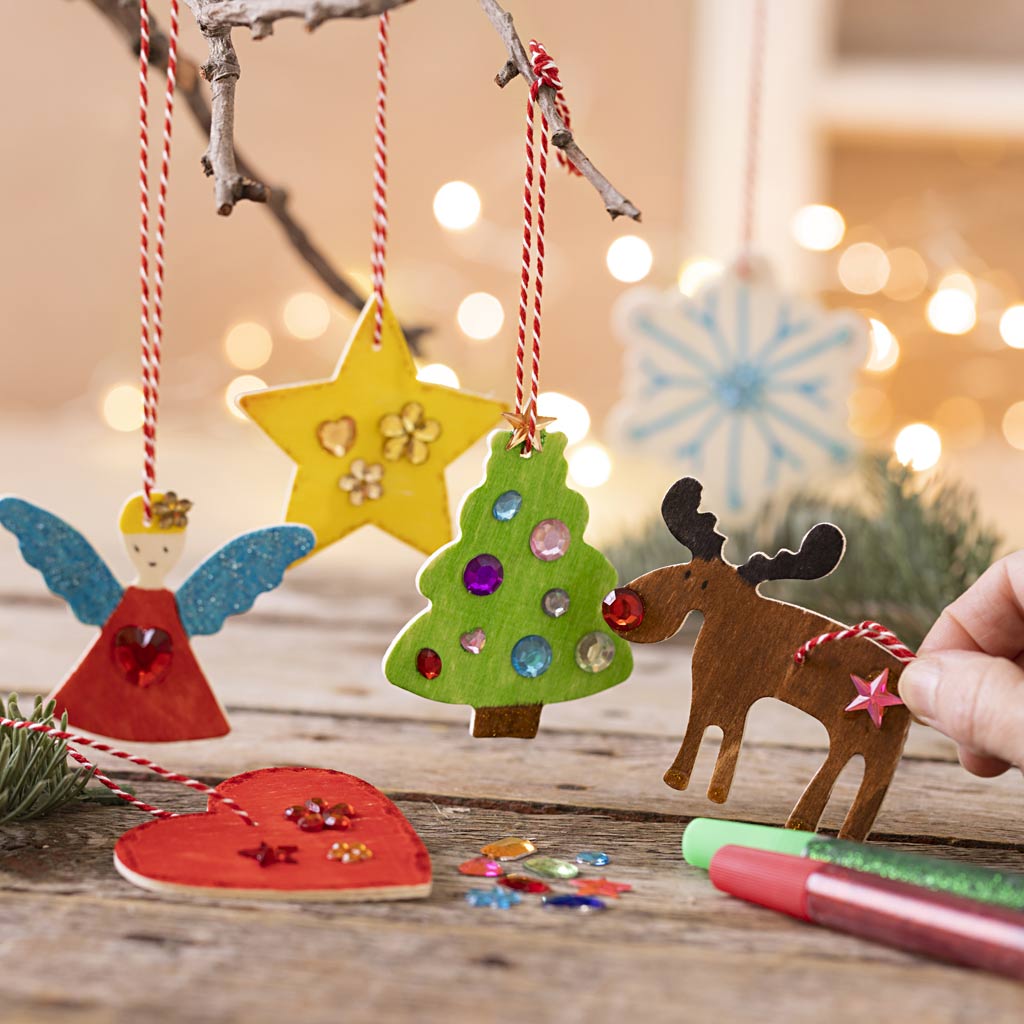 Craft Kit Christmas Decorations, Colouring, 1 pack-boobam