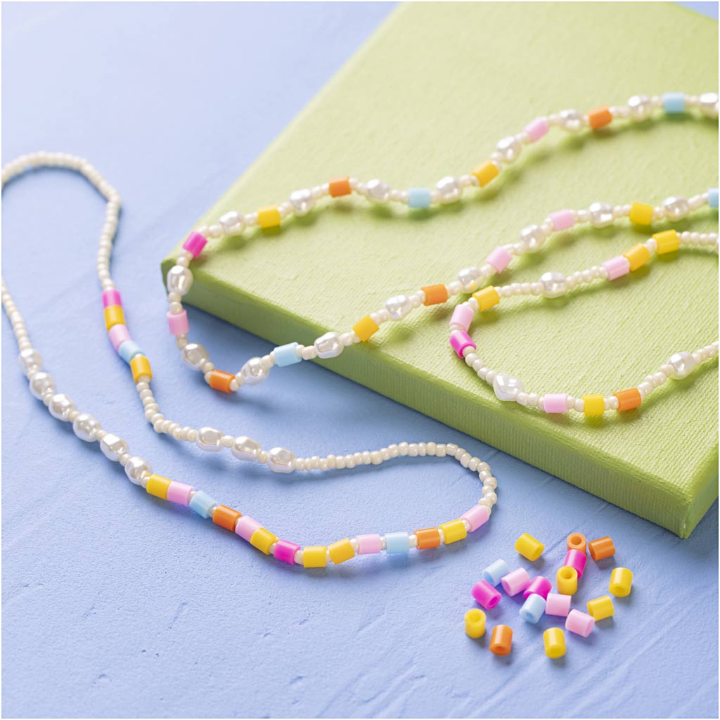 Mini Craft Kit Jewellery, Necklace and bracelet, assorted colours, 1 pack-boobam