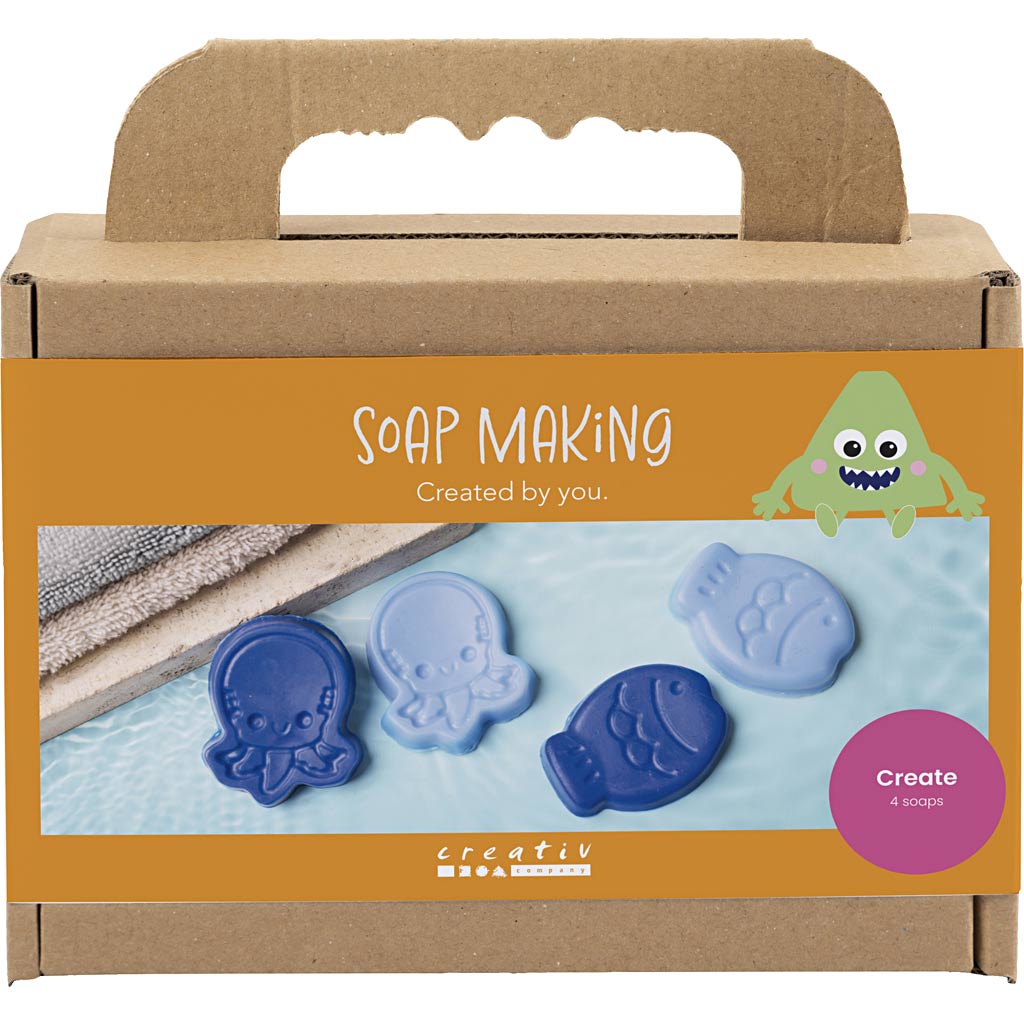 Craft Kit Soap Making, Sea animals, blue, 1 pack-boobam