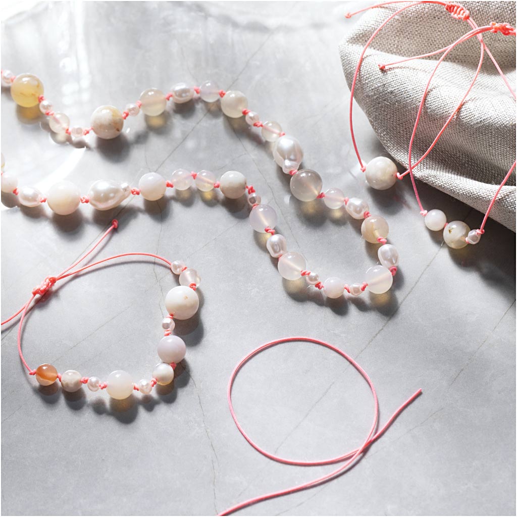 Mini Craft Kit Jewellery, Necklace and bracelet, pink, 1 pack-boobam