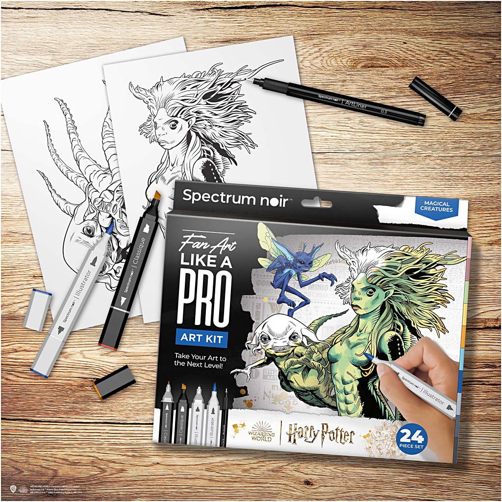 Craft Kit Illustration, Harry Potter: Magical Creatures , assorted colours, 1 pac...-boobam