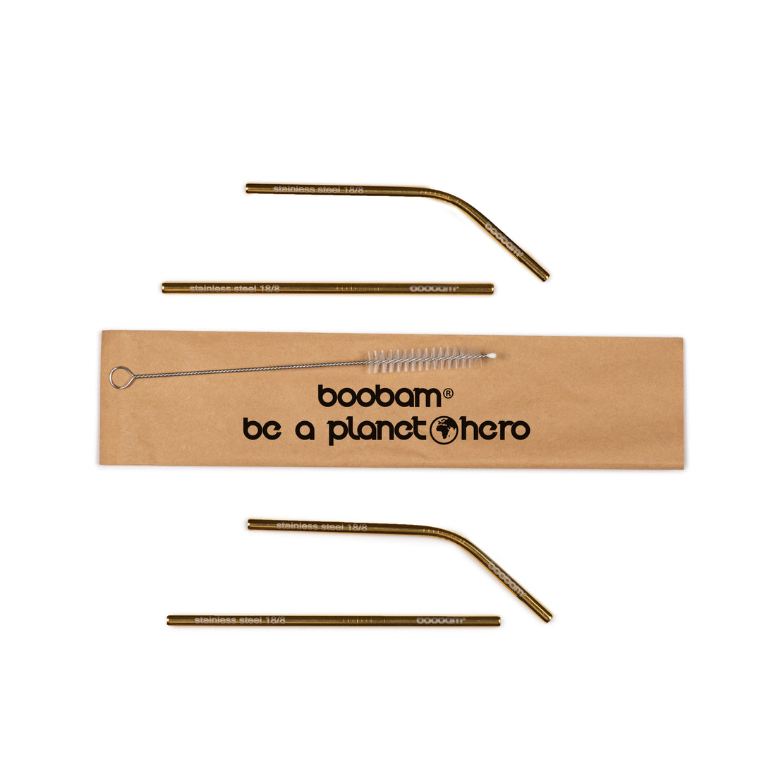boobam®straw short metal 4-pack-boobam