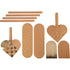 Faux leather paper hearts, Thickness 0,55 mm, gold, 1 set-boobam