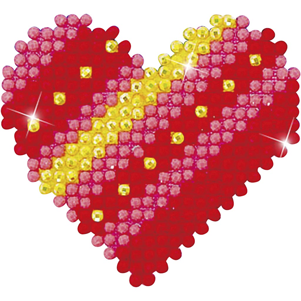 Diamond Dotz, Patchwork heart, size 7,6x7,6 cm, 1 pack-boobam