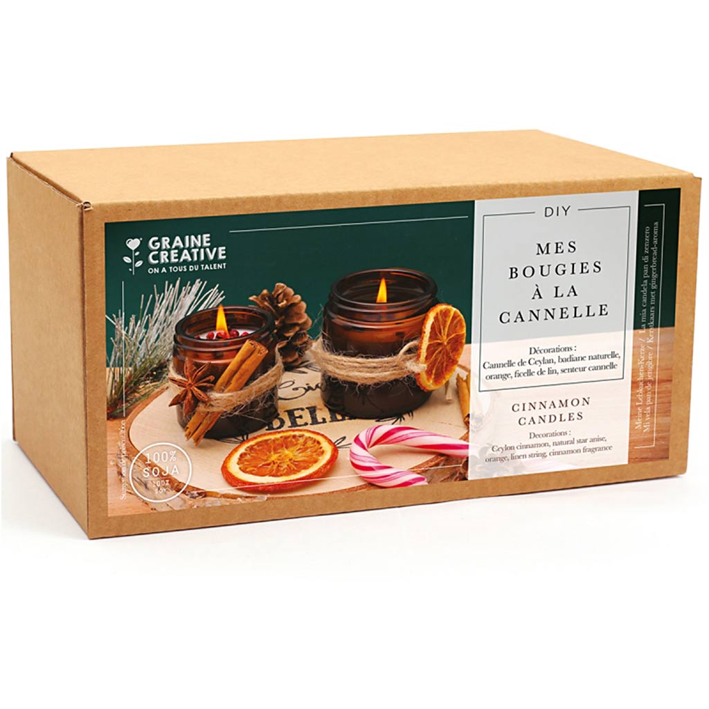 Candle craft Kit, Cinnamon - 2 pcs, 2 pc/ 1 pack-boobam