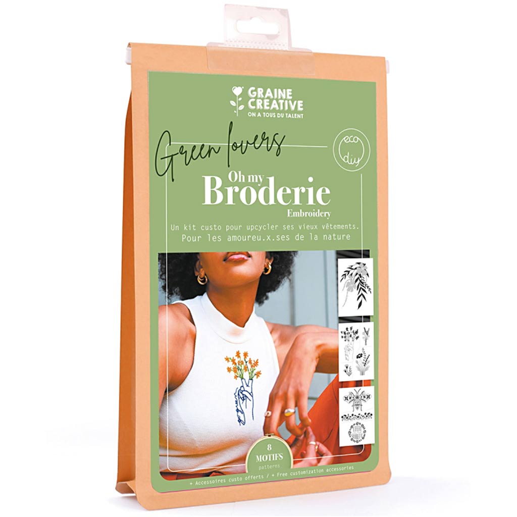 Garment embroidery craft kit, Natural, 1 pack-boobam