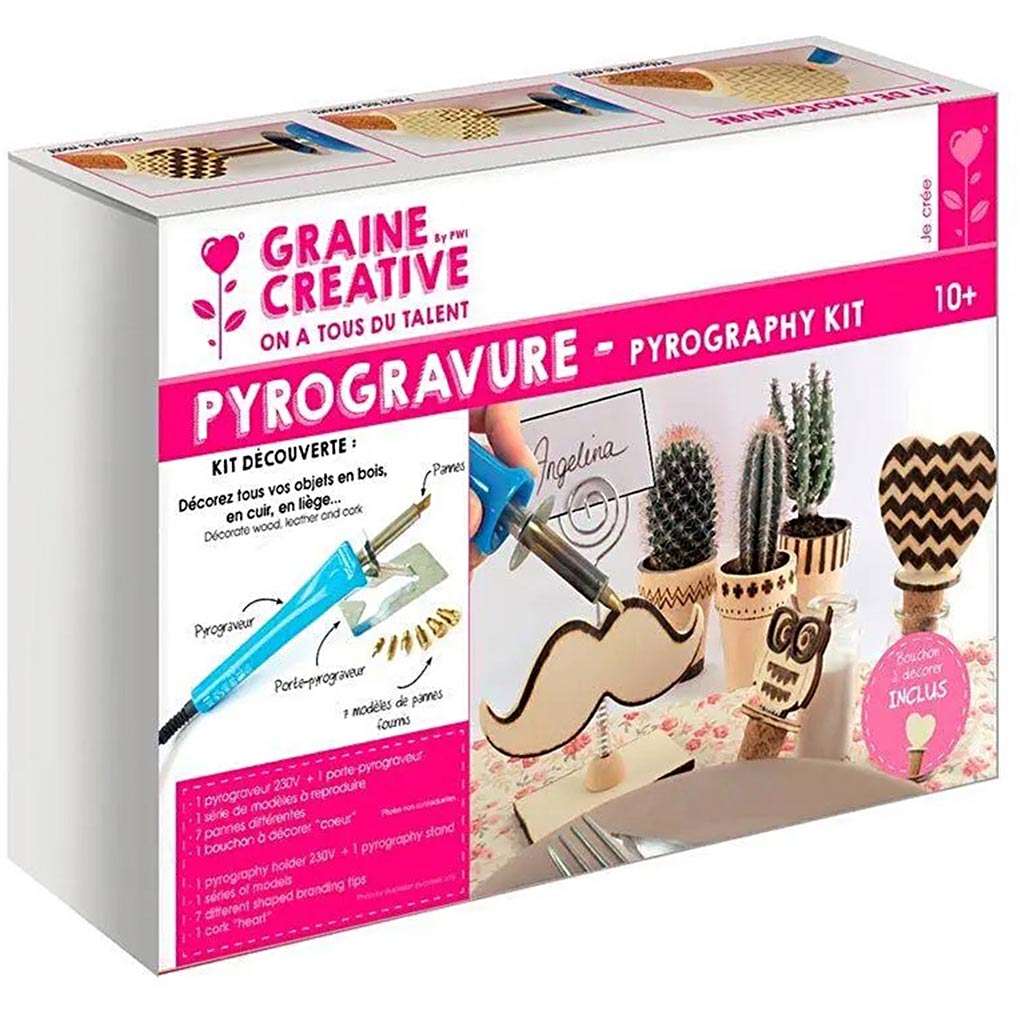 Graine Créative wood burning kit, 10 pc/ 1 pack-boobam