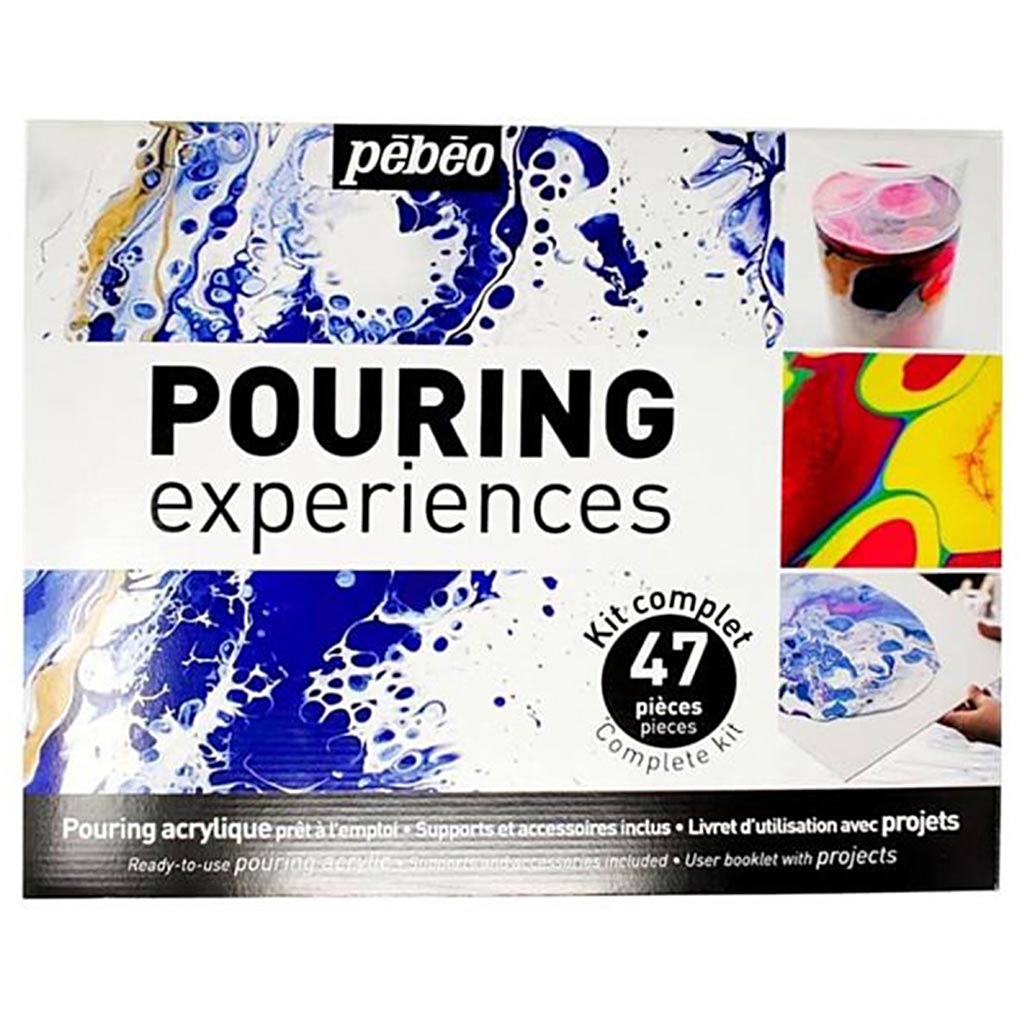 Pebeo paint kit, Experiences with pouring technique, assorted colours, 47 ...-boobam