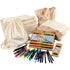 Group Craft Kit Shoe and Tote Bags with Markers, Size 27,5x30 cm, assorted colours, 1 set-boobam