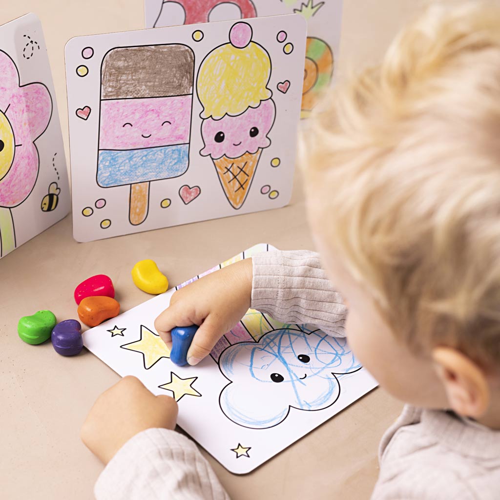 Craft Kit Colouring, Drawing board, standard colours, 1 pack-boobam