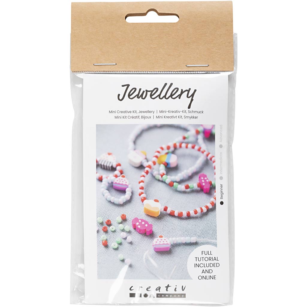 Mini Craft Kit Jewellery, Elastic bracelet and ring, 1 pack-boobam
