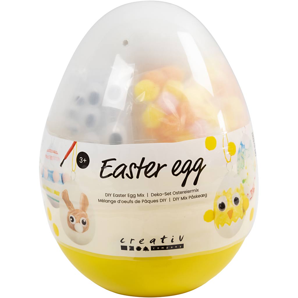 Craft Mix Easter Egg, H: 14 cm, dia. 11 cm, 1 pc-boobam