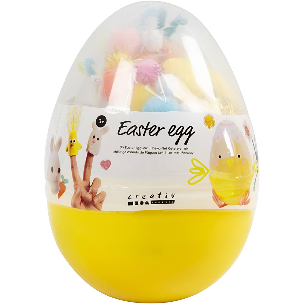 Craft Mix Easter Egg, H: 19 cm, dia. 14 cm, 1 pc-boobam