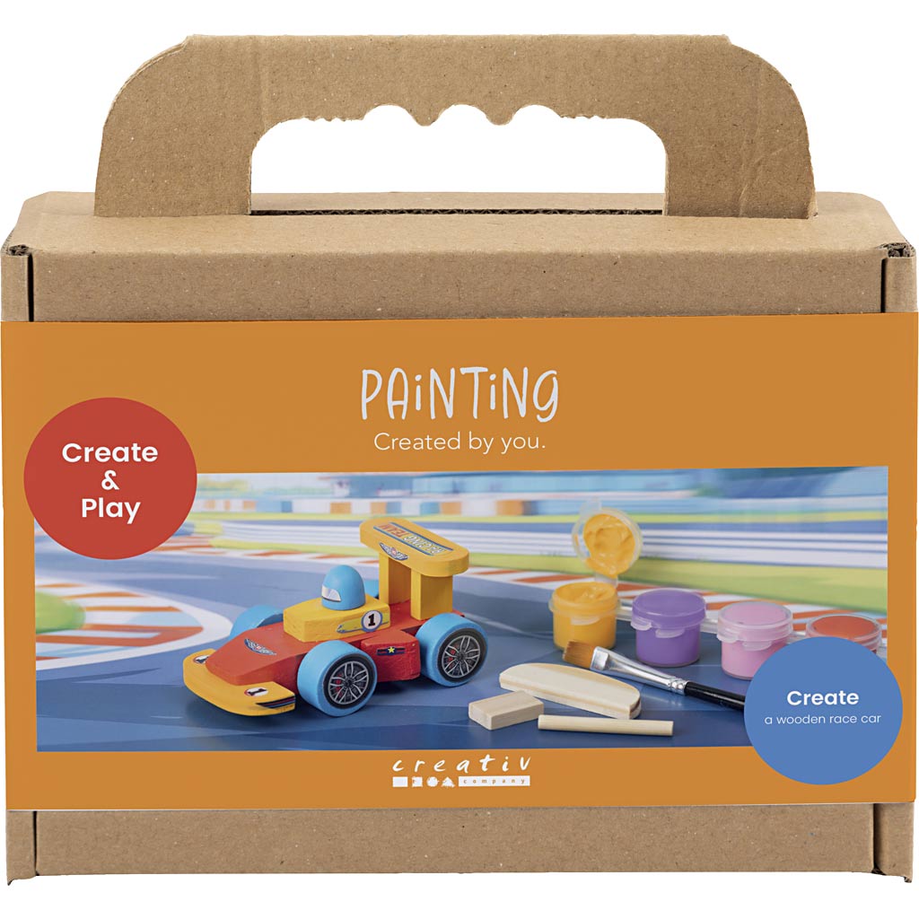 Mini Craft Kit Painting, Racing car, colorful, 1 pack-boobam