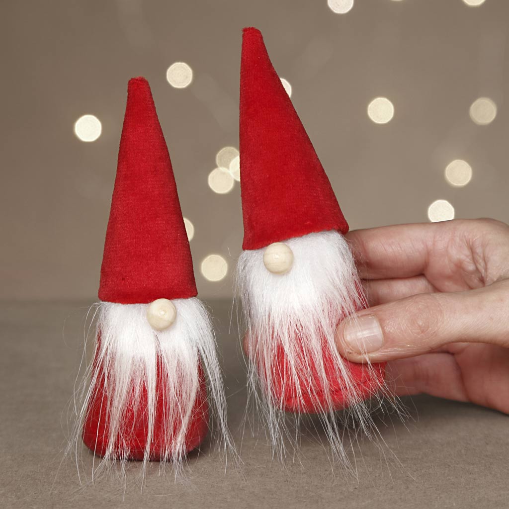 Mini Craft Kit, Christmas gnome, H: 12 cm, red, 1 pack-boobam