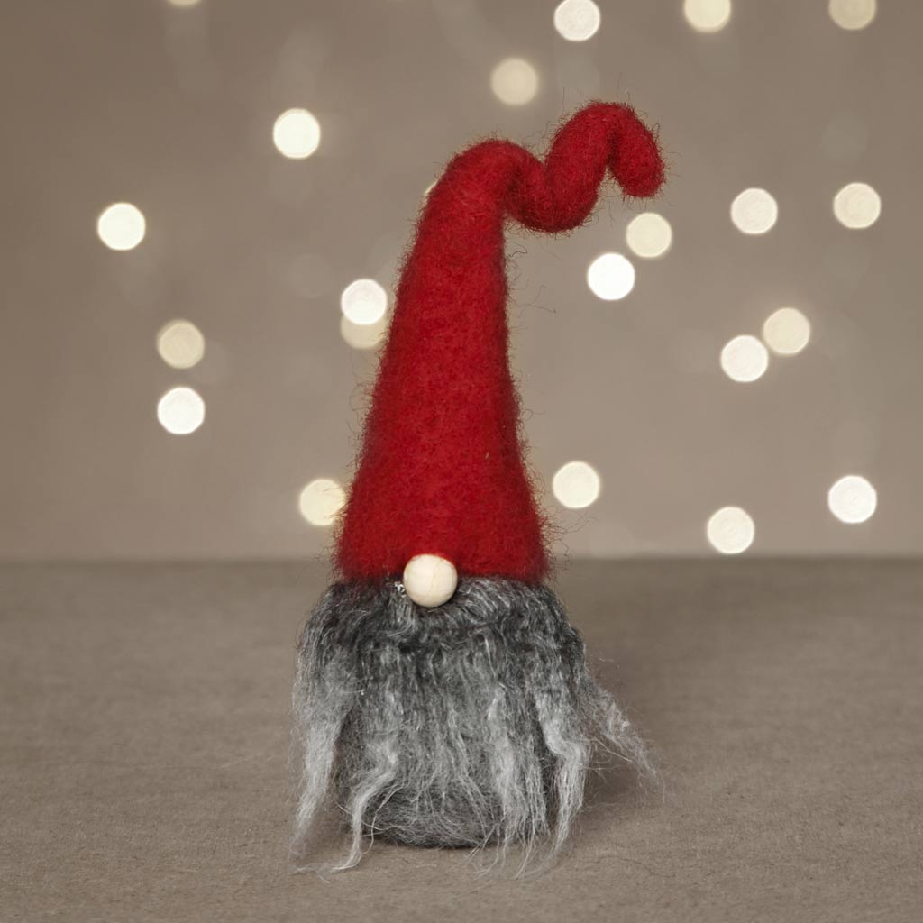 Mini Craft Kit, Christmas gnome w/grey beard, H: 13 cm, 1 pack-boobam