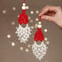 Mini Craft Kit, Macramé Christmas elf, H: 14 cm, 1 pack-boobam