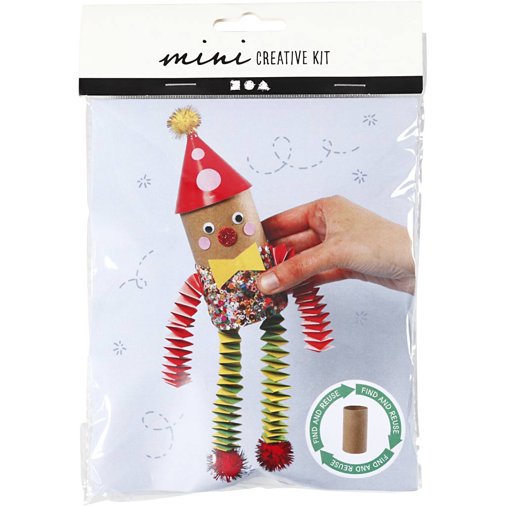 Mini Craft Kit, Toiletrol clown, 1 pack-boobam