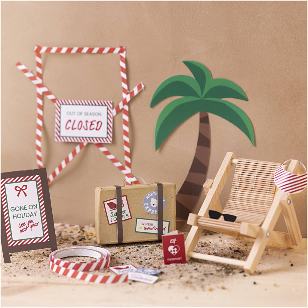 Mini Craft Kit Elf Door, On Holiday, 1 pack-boobam