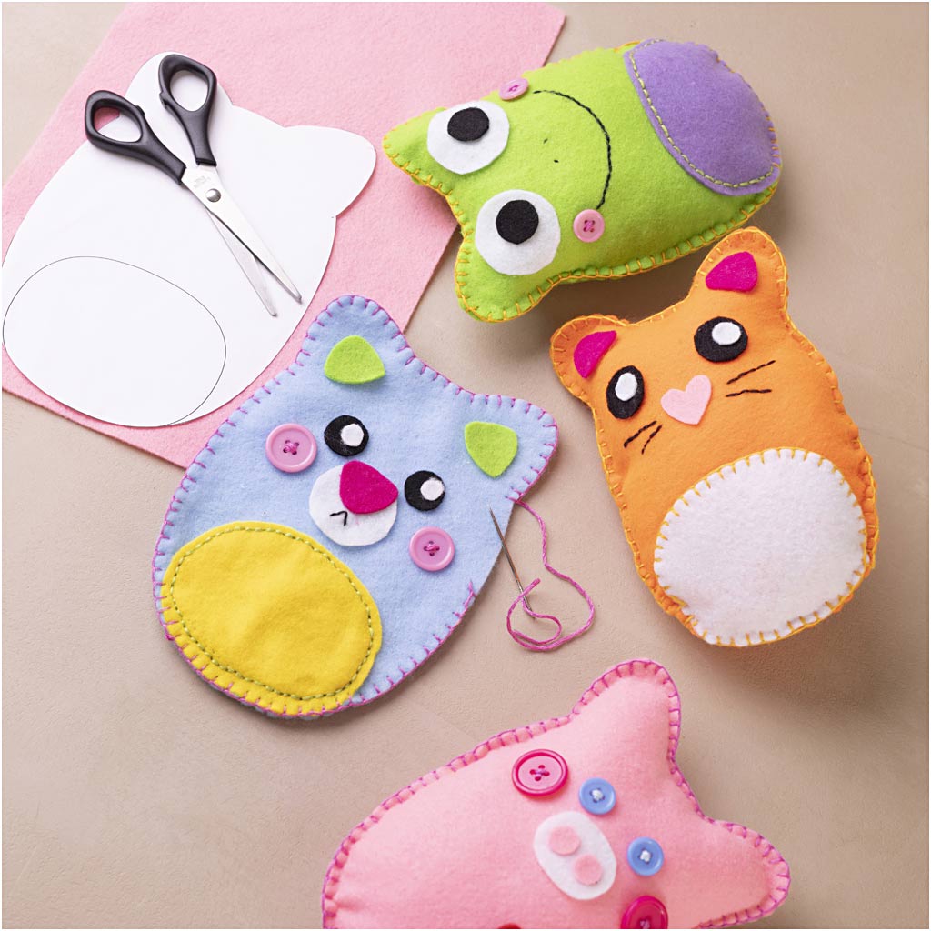 Starter Craft Kit Sewing, Teddy bears, 1 pack-boobam
