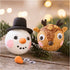 Mini Craft Kit Christmas Baubles, Reindeer and Snowman, 1 pack-boobam