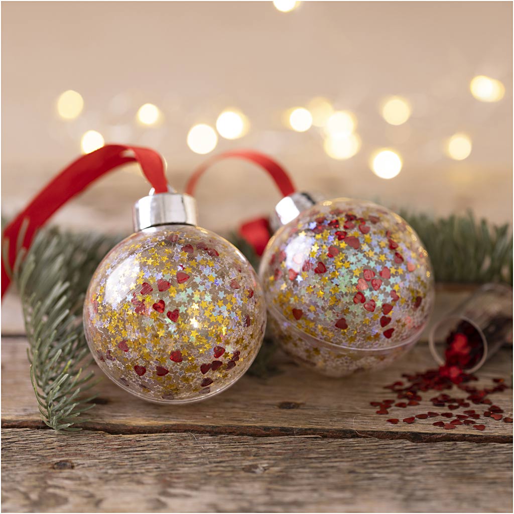 Mini Craft Kit Christmas Baubles, Sequins, 1 pack-boobam