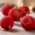 Craft Kit Crochet, Christmas Baubles, red, 1 pack-boobam