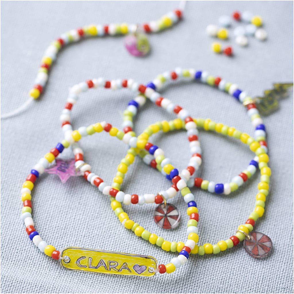 Mini Craft Kit Jewellery, Shrink Plastic Bracelets, 1 pack-boobam