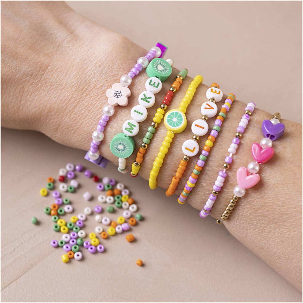 Mini Craft Mix Jewellery, Colourful Bracelets, 1 pack-boobam