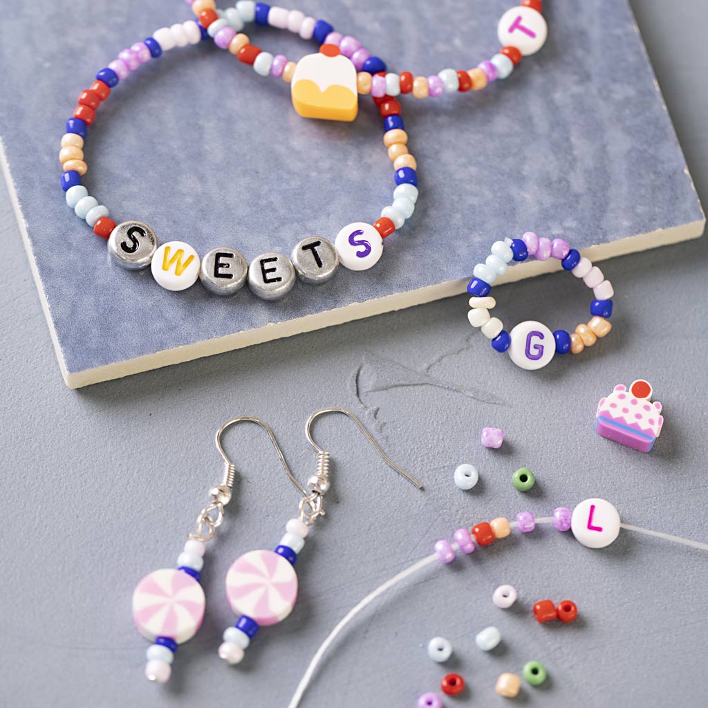 Craft Mix Jewellery, Candy Mix, ca. 1600+ pc, pastel colours, 1 pack-boobam
