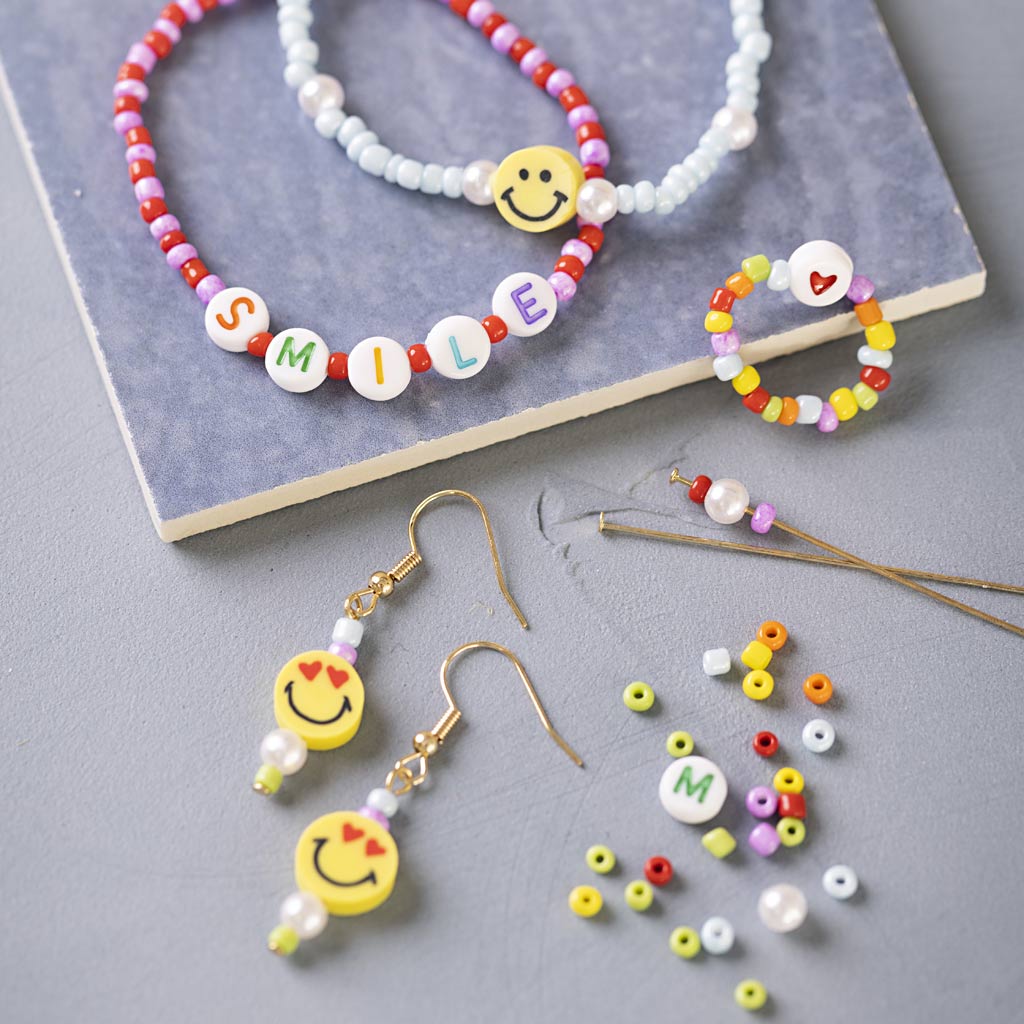 Craft Mix Jewellery, Rainbow mix, ca. 1800+ pc, rainbow colours, 1 pack-boobam