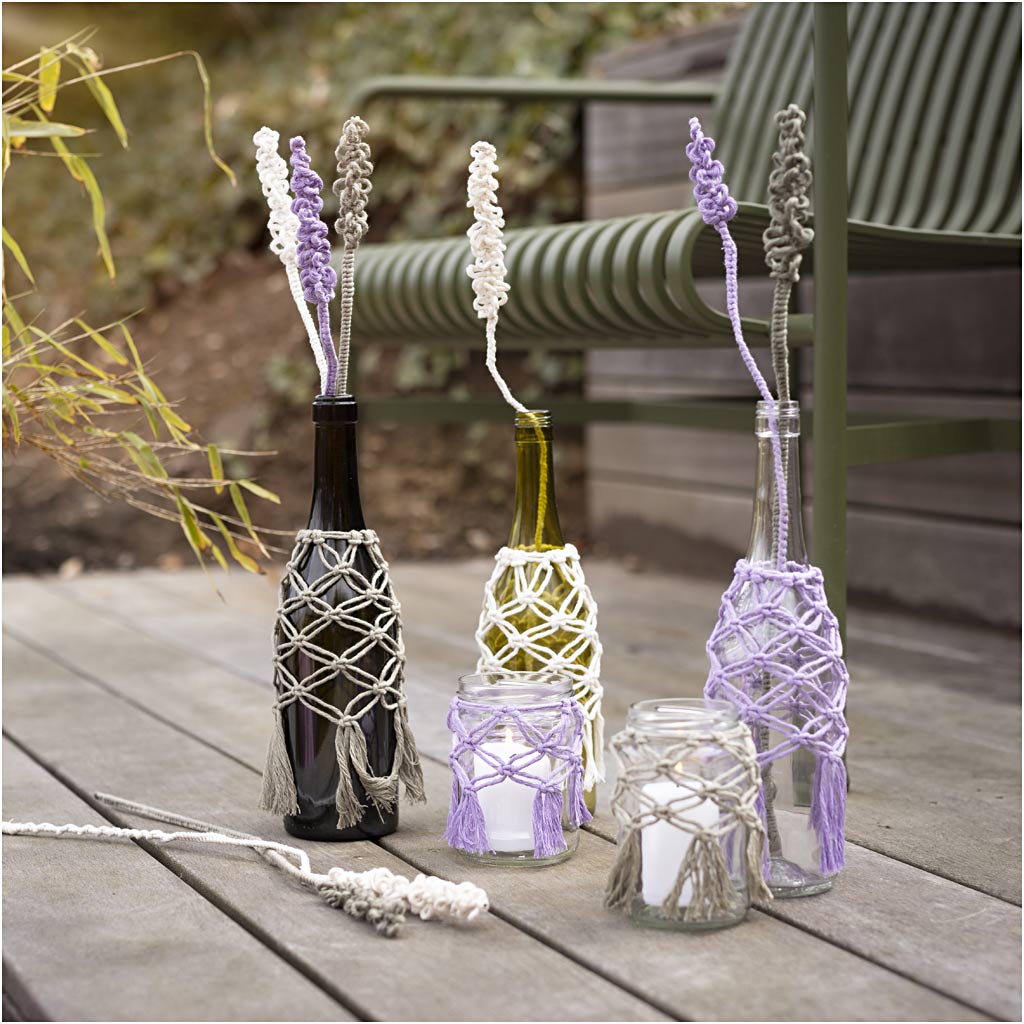 Craft Kit Macramé, Glass Decoration, 1 pack-boobam