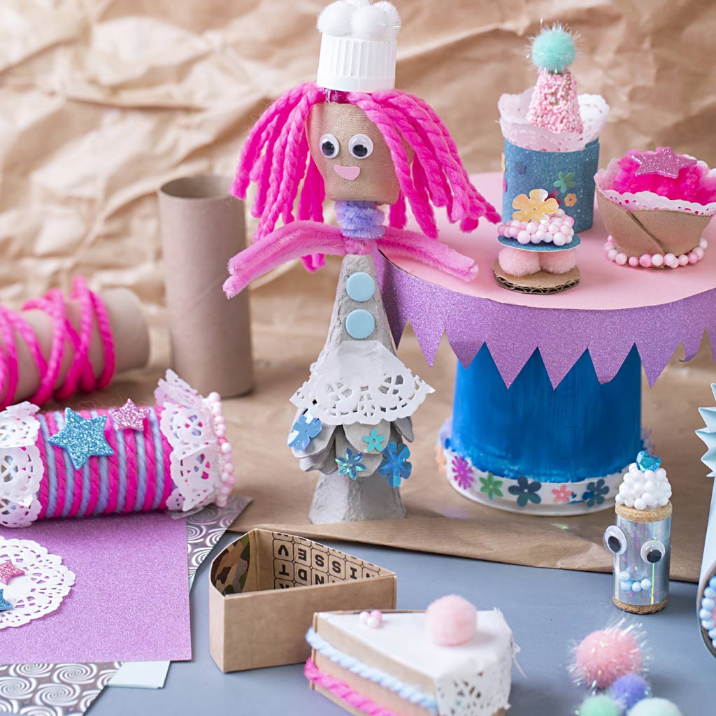 Maxi Craft Mix Sweet Cakes, Cakes and Sweets, assorted colours, 1 pack-boobam