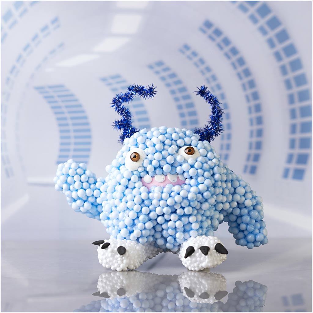 Mini Craft Kit Modelling, Monster Bobby, light blue, 1 pack-boobam