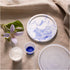 Craft Kit Resin Casting, Round Tray with Marbling, blue, white, 1 pack-boobam