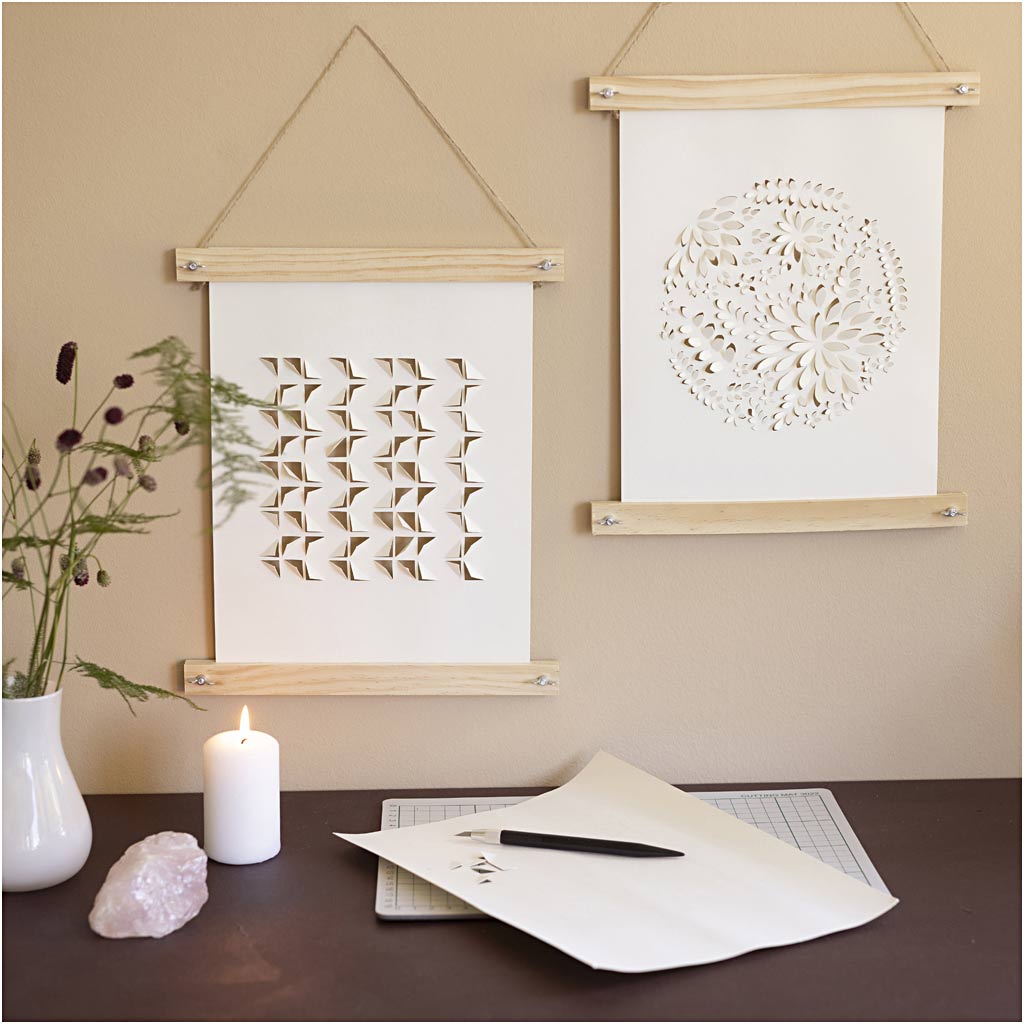 Craft Kit Paper Art, Paper for hanging, off white, 1 pack-boobam