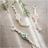 Mini Craft Kit Macramé, Key rings, matt transparent, dusty green, dusty rose, lig...-boobam