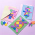 Mini Craft Kit Decoration, Decorated cards, blue, green, pink, 1 pack-boobam