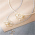 Mini Craft Kit Jewellery, Necklace with wire pendant, gold-plated, 1 pack-boobam
