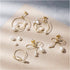 Mini Craft Kit Jewellery, Wire earrings, gold-plated, 1 pack-boobam