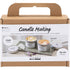 Mini Craft Kit Candle Making, Soy candle with aventurin and amethyst, cream, off white, 1 pack-boobam