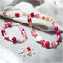 Mini Craft Kit Jewellery, Necklace and bracelet, pink, 1 pack-boobam
